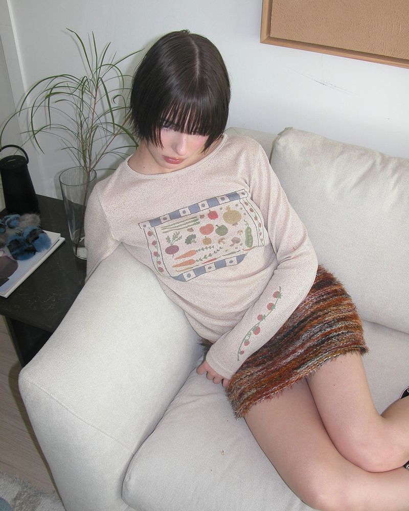 Veggie knits L/S ,Beige