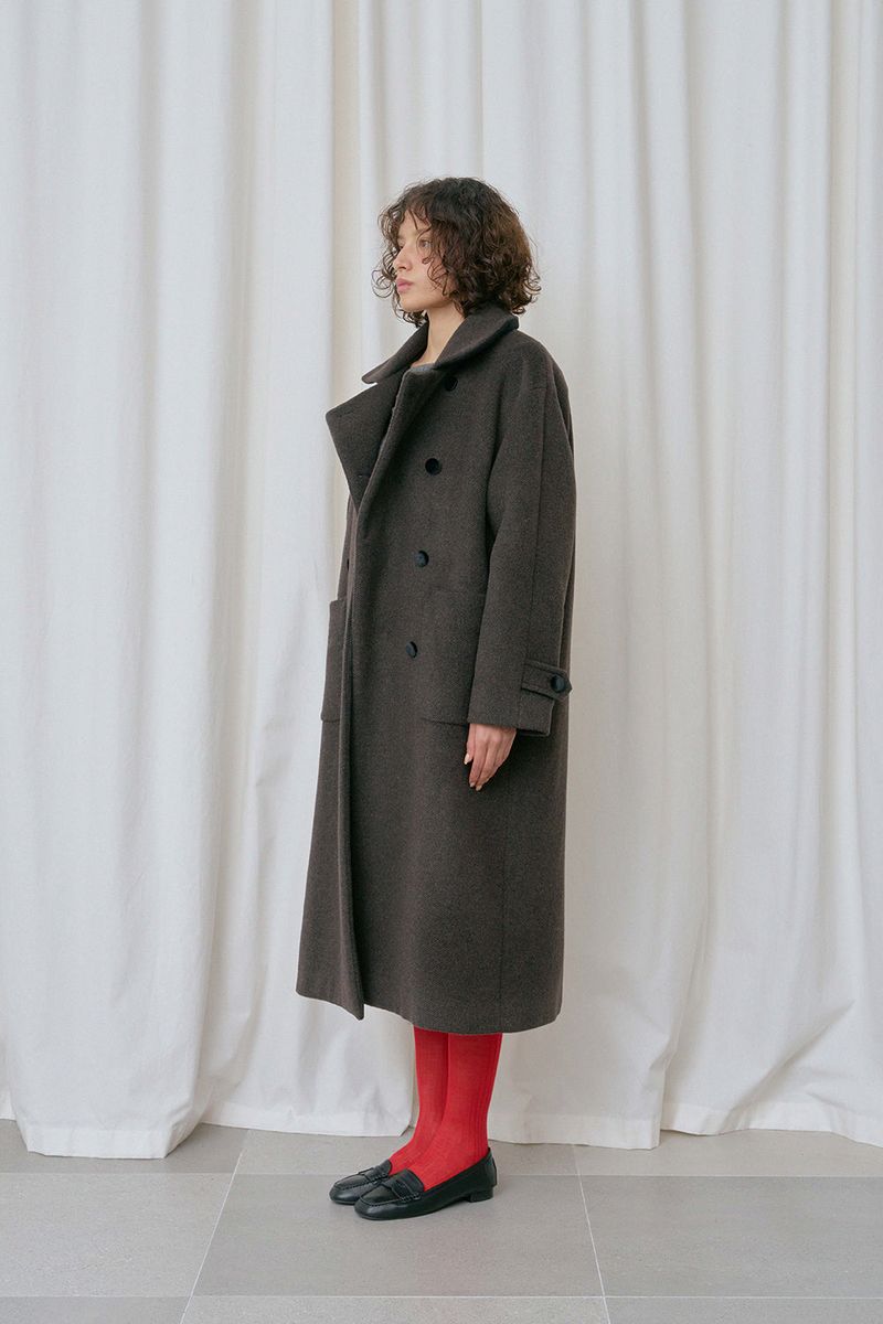 Herringbone double coat_brown