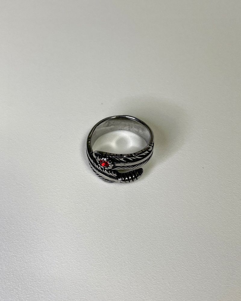 crystal feather ring