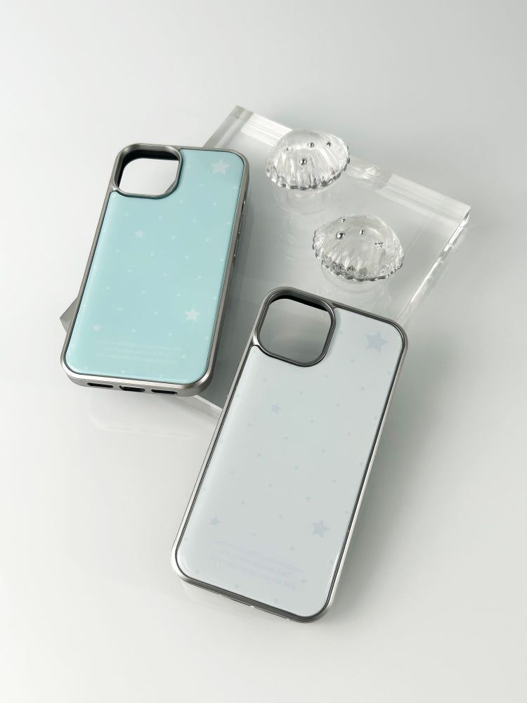 Constellation Silver Epoxy Bumper Case(Sky Blue)