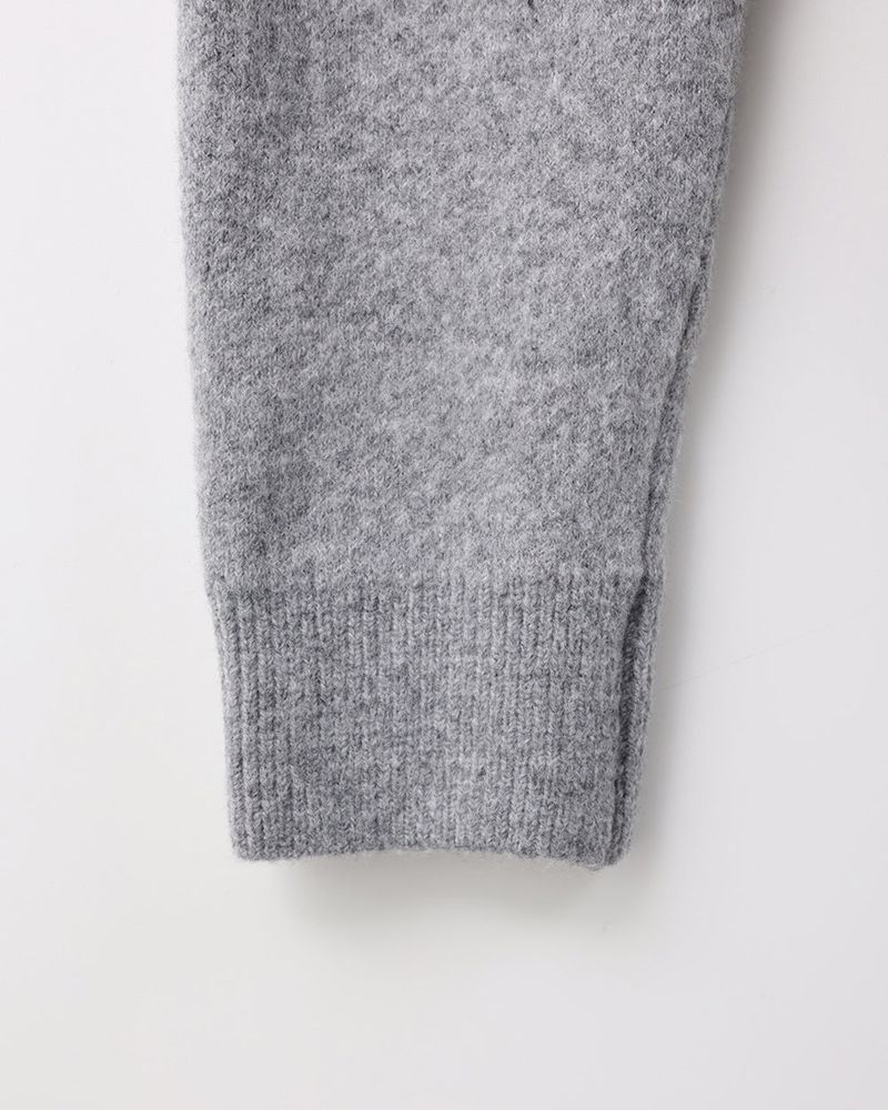 Merry wool knit hood zip-up