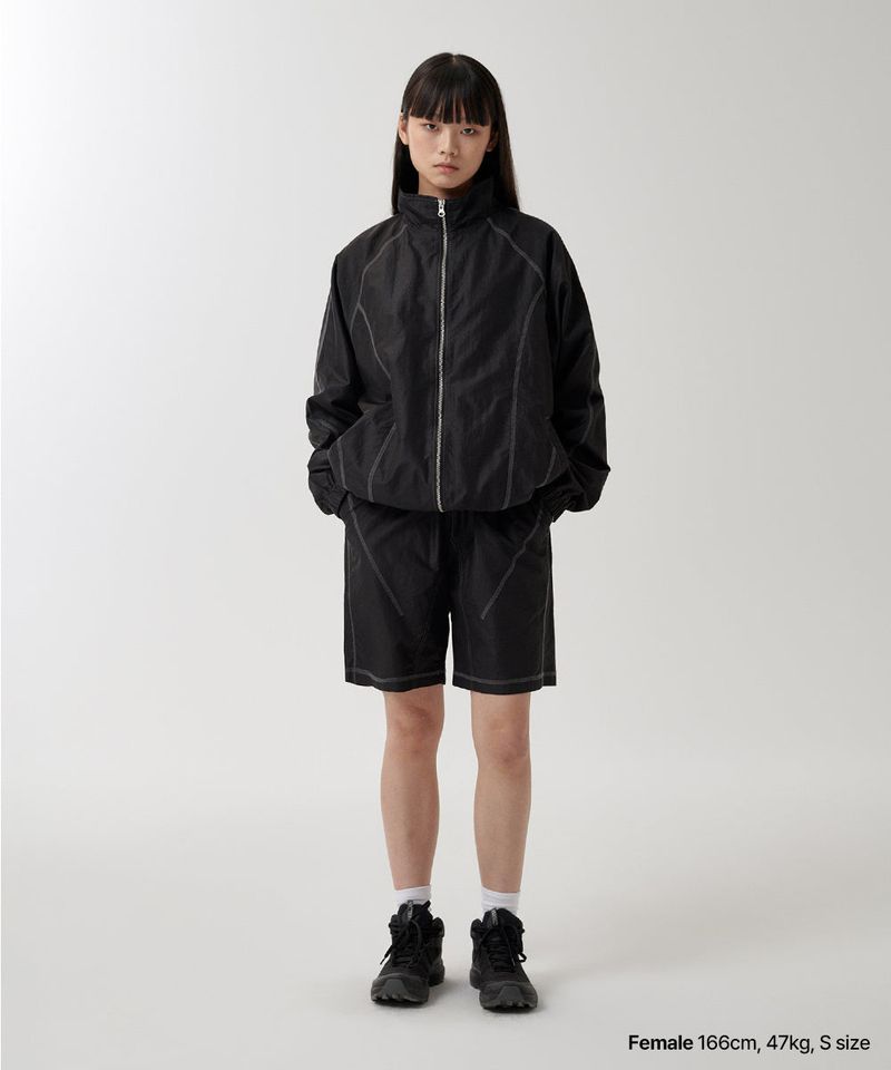 COVER STITCH NYLON TRACK JACKET