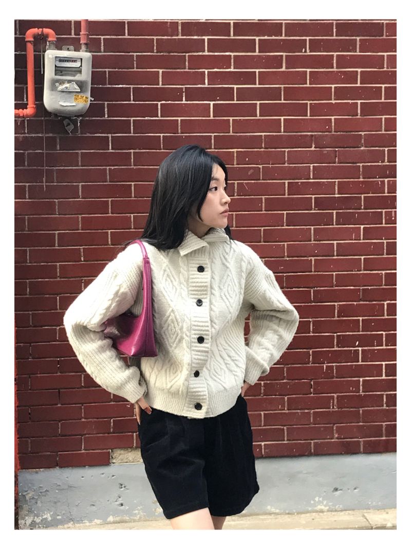 Thenib(ザニブ)の「Wool fisher high neck cardigan (Tops)」