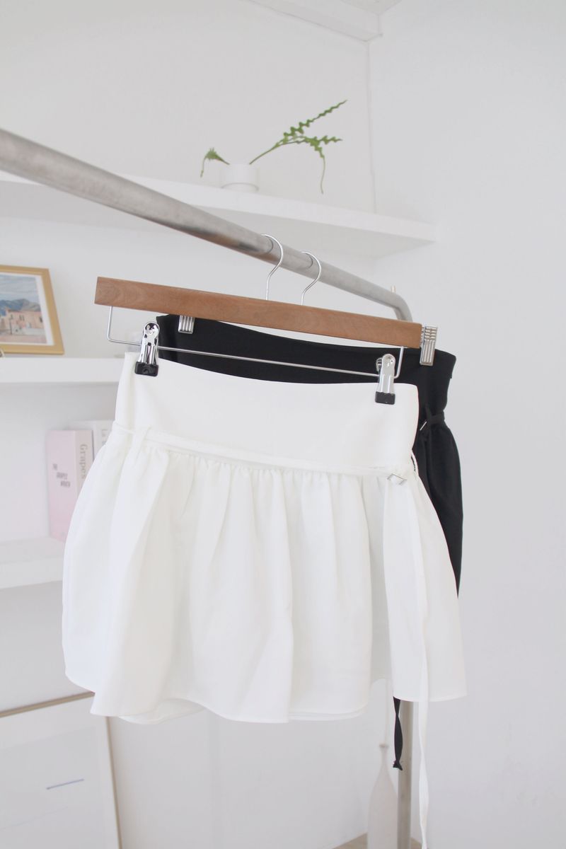 [Belt Set] Half Flare Mini Skirt