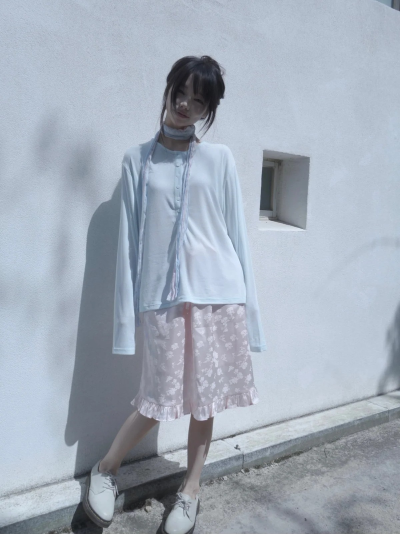 silky frill skirt