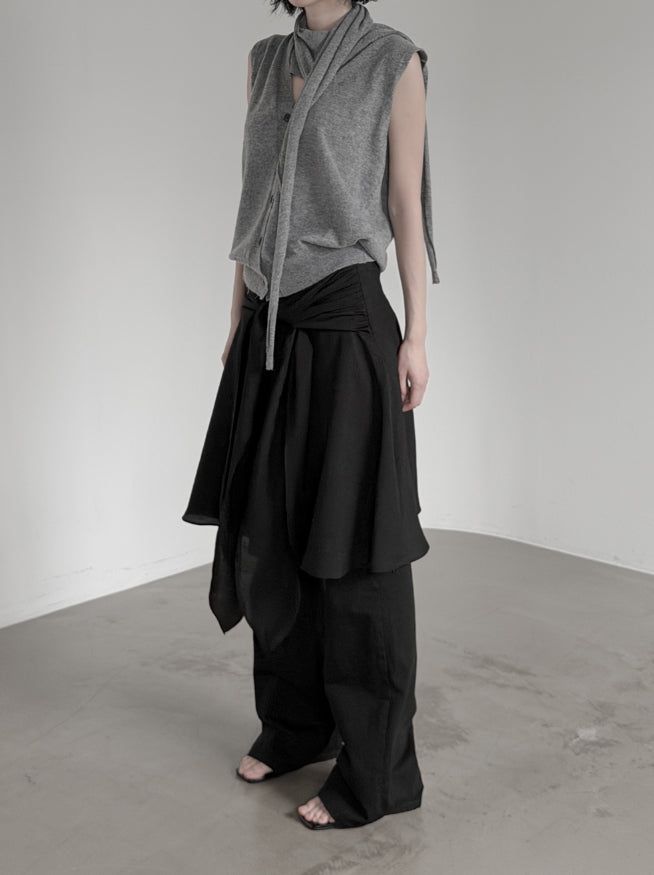 Elo Knot Nylon Midi Skirt