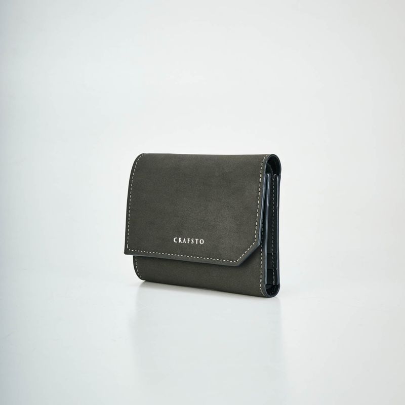 Corn Leather Graphic Trifold Wallet