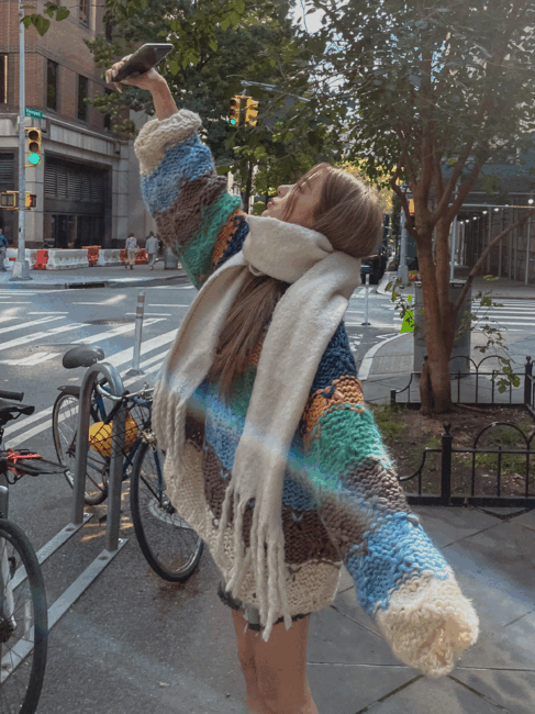 ULAN（ユレン）の「(UNISEX) メロウハンドメイドラウンドニット（Tops）」