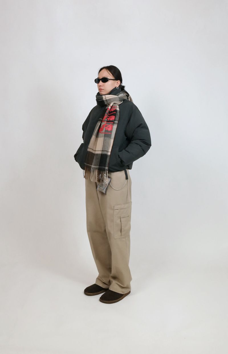 Eye muffler Check brown
