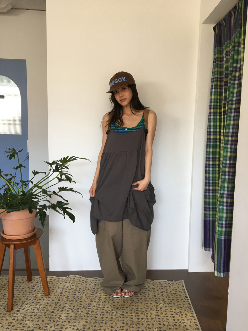 Pobi Striped Button Sleeveless (2color)