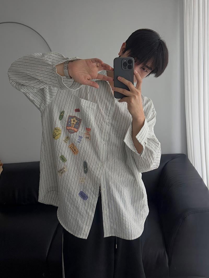 ASCLO Football Club Print Stripe Shirt (3color)
