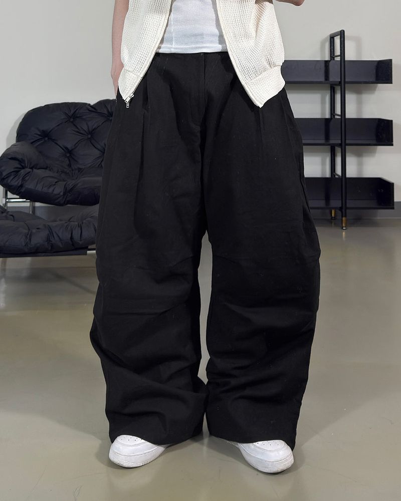 Aven Linen Two-Tuck Wide Pants