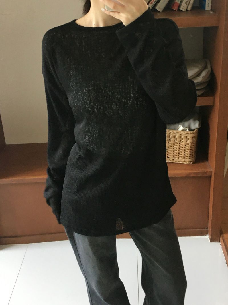 Obi linen ribbed round cardigan (4c)