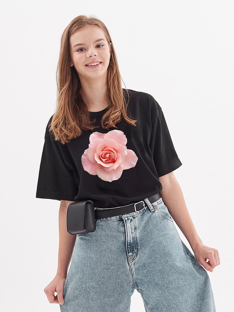ATAR(アタル)の「flower print wide short sleeve t-shirt(Tops)」