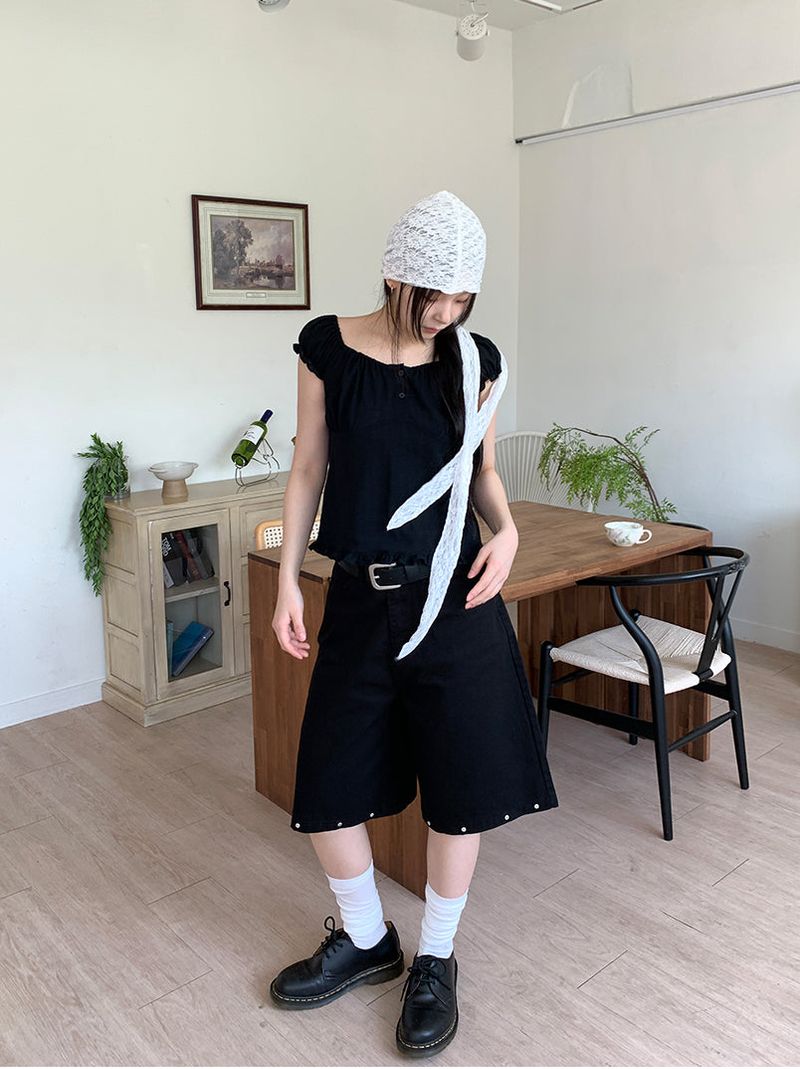 STUD BERMUDA PANTS (2C)