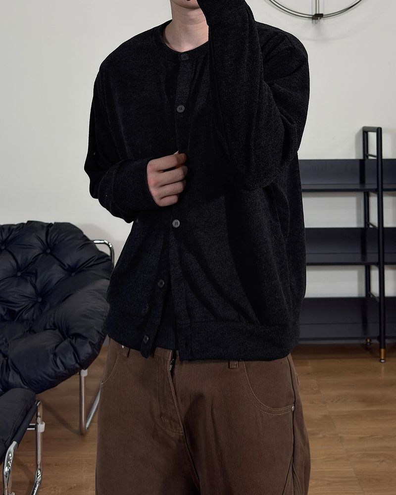Sage knit minimal cardigan