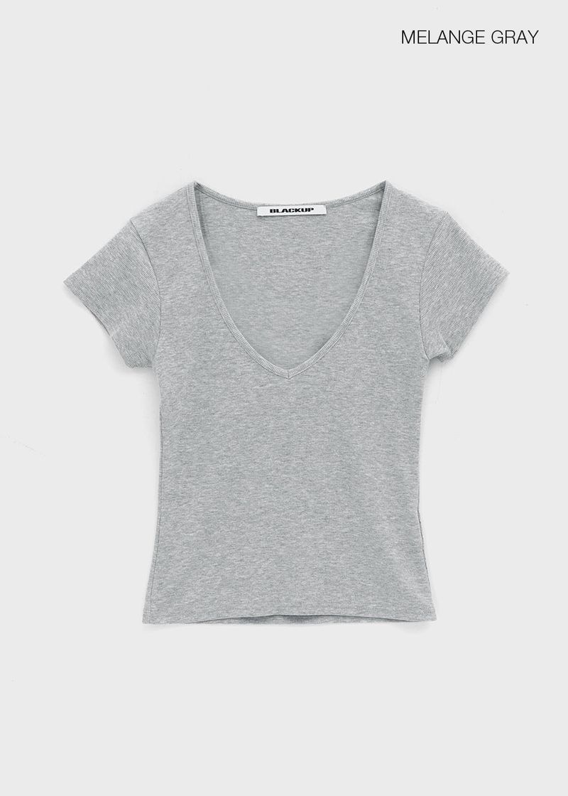 [MADE] Dutsbi Deep V-Neck Short Sleeve Top