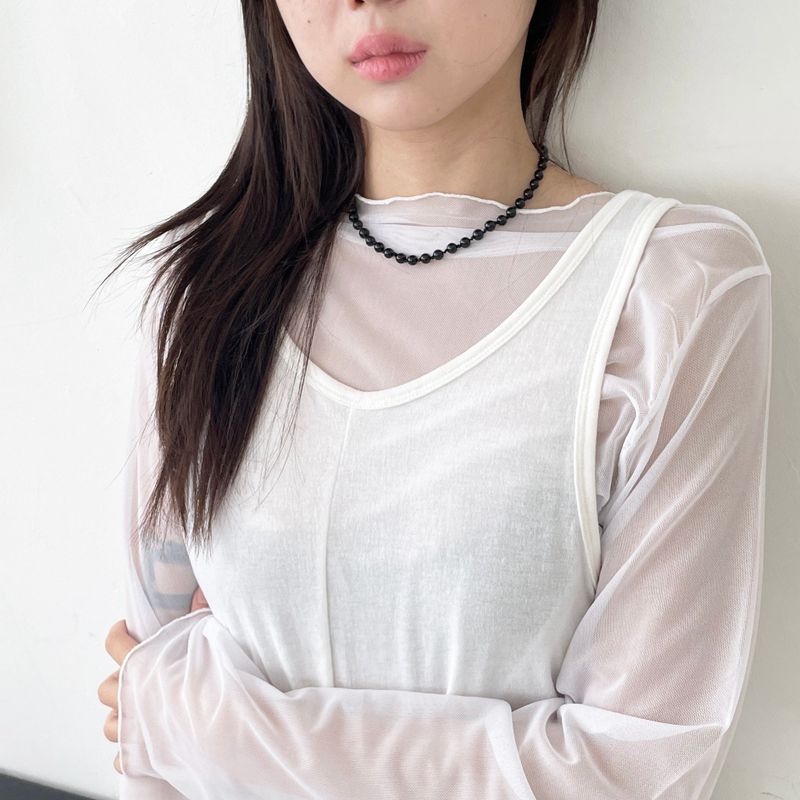 Knotted Onyx Stone Necklace