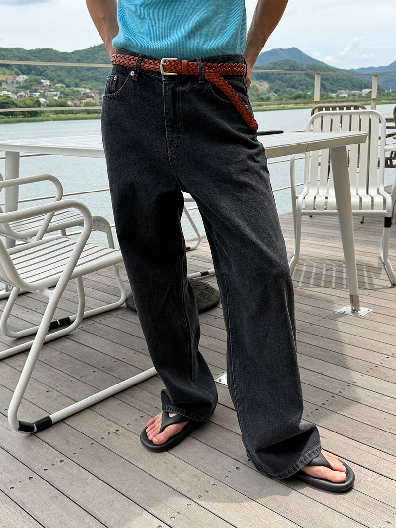 LAURANT(ロラン)の「Ocean washed wide denim pants(3color)(Pants)」