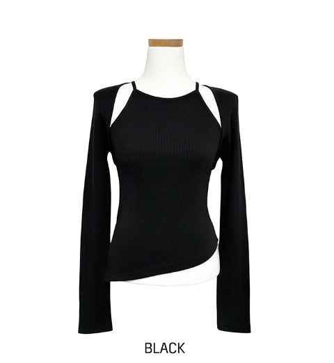 Connie unbalanced halter-neck bolero Set