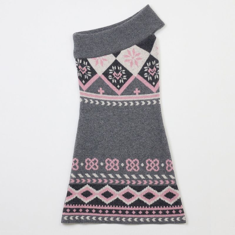  PAIR ISLE OFF SHOULDER KNIT DRESS