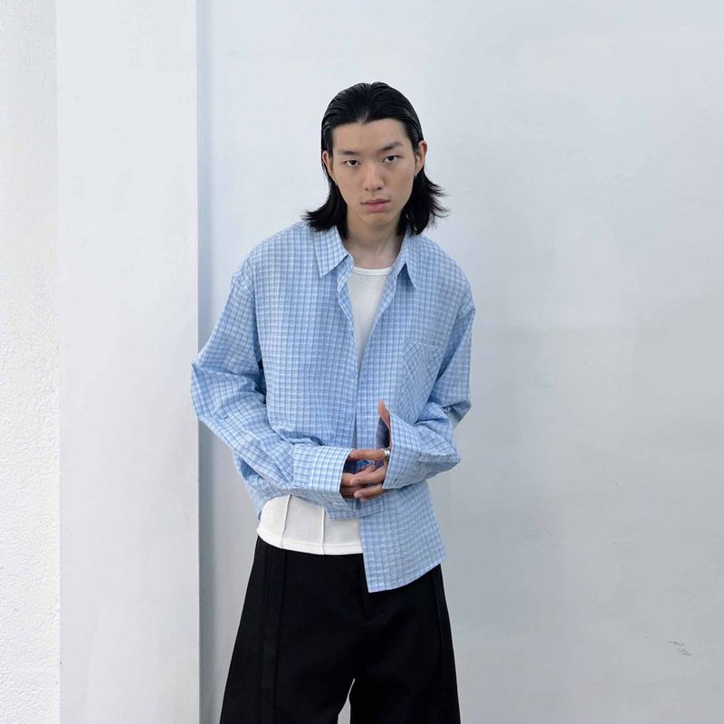 Minimalist Wide Straight-hem Shirt