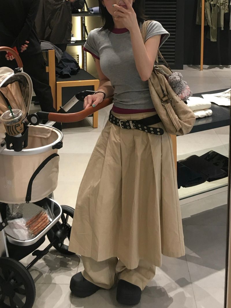 Coco Layered Skirt Pants (2c)
