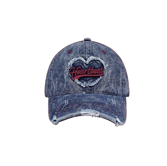 Heart Denim Ball Cap