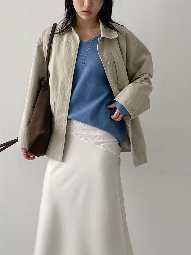 Betty Cotton Work Half Jacket