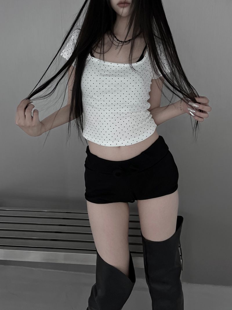 dottie crop short sleeve T (2color)