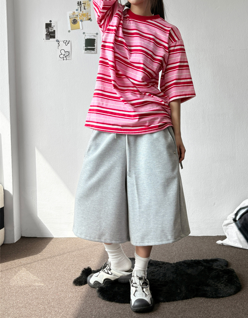 Pinter Snap Color Block Balloon Bermuda Shorts 7color