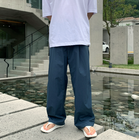 Wybird Cool Ice String Pin Tuck Wide Pants