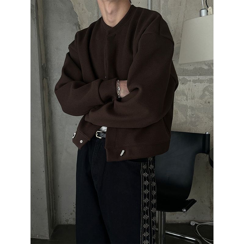 [S/S] Soft round neck crop cardigan(4color)
