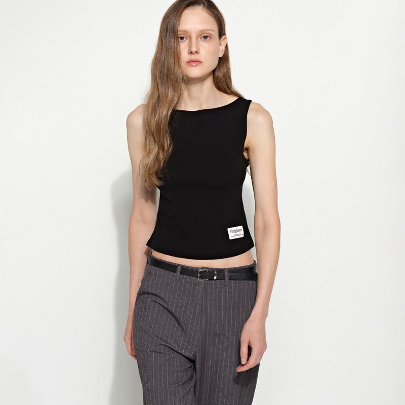 Brighten（ブライトン）の「Essential Boat-Neck Black（Tops）」