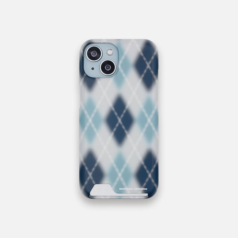 sunvase service(サンベースサービス)の「ARGYLE BLUR CASE_MISTY BLUE (matte card hard)(Smartphone Accessories)」