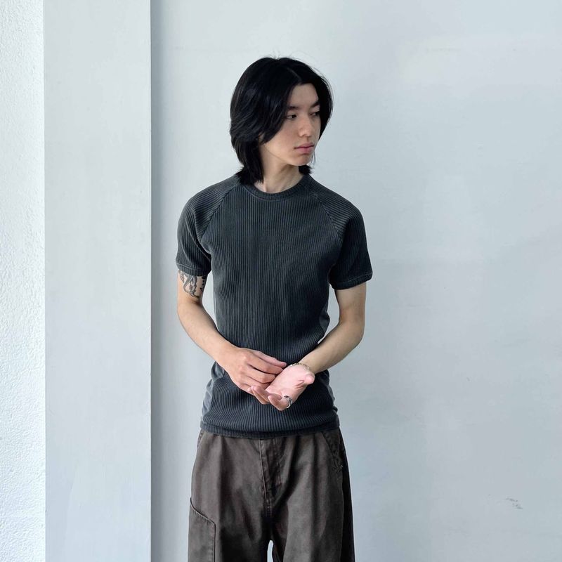 Sharp Silhouette Slim-Fit Ribbed Tee