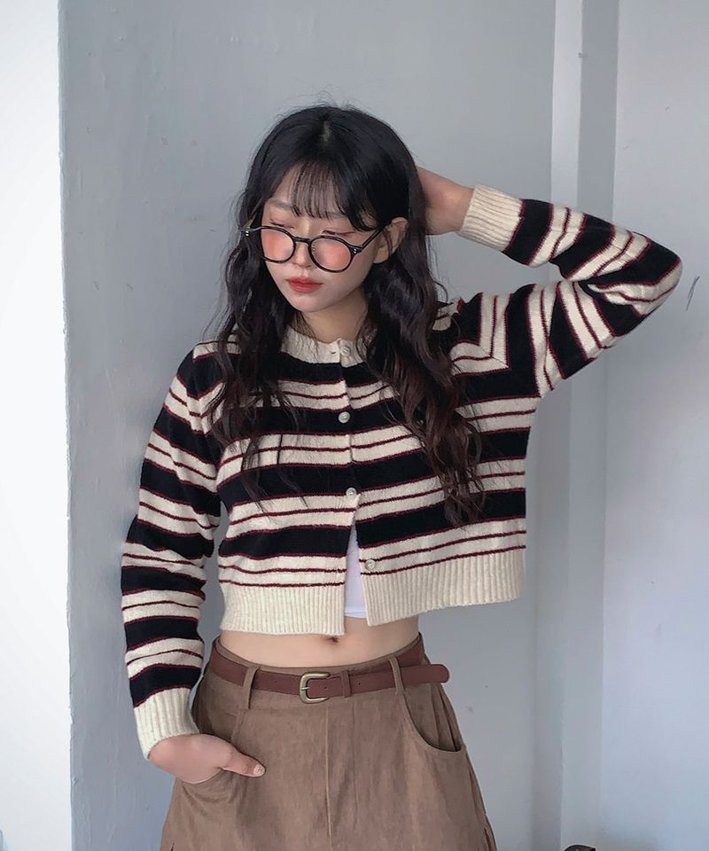 Mode Stripe Cardigan