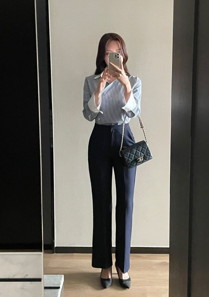 Kane Semi Bootcut Denim Slacks