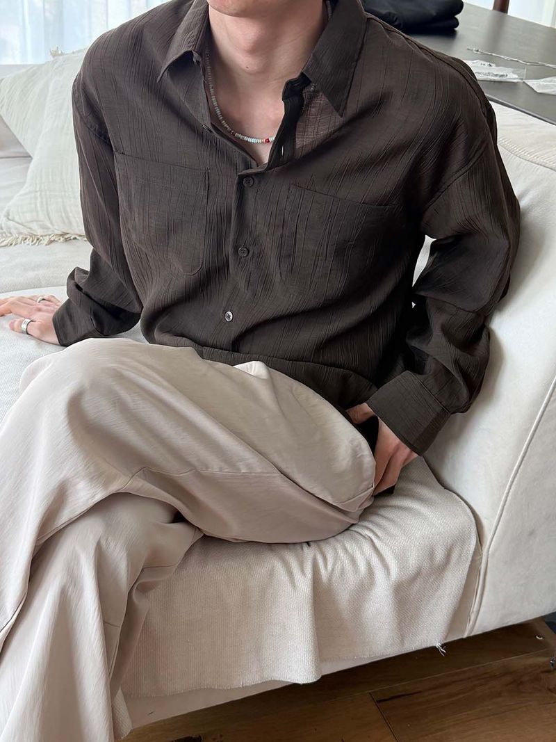 LAURANT(ロラン)の「Mood wrinkle two pocket shirts(3color)(Tops)」