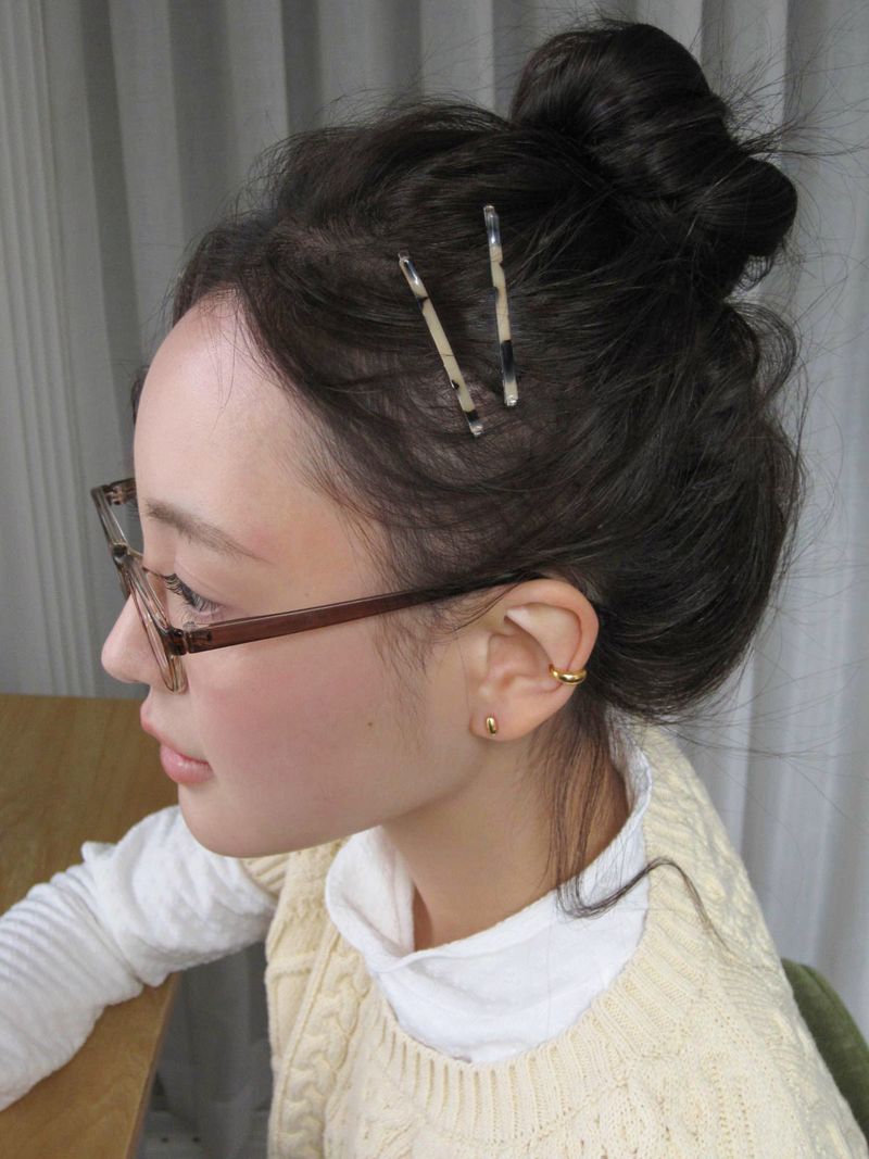 dungeureon（ドゥングロン）の「[2 pack] リットボディーヘアピン (レオパード)（ヘアアクセサリー）」