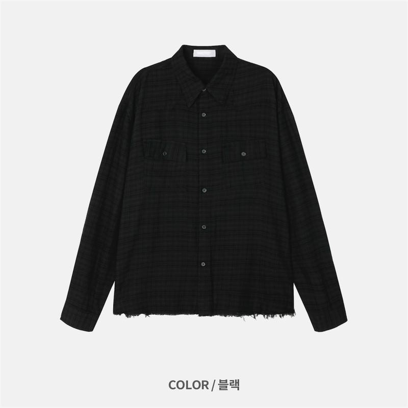 Ravi Raw-Edge Check Shirt (4 Colors)