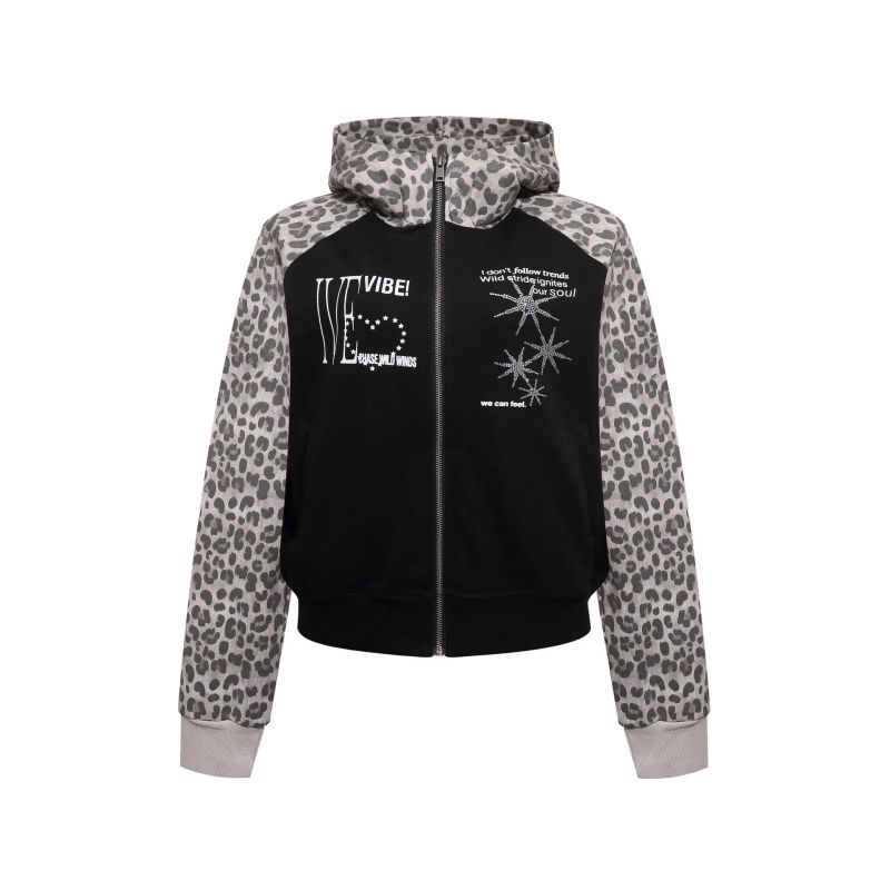 Cozy&Kitsch（コージーアンドキッチ）の「ゾラ レオパード フーディー ジップアップ（ジャケット/アウター）」