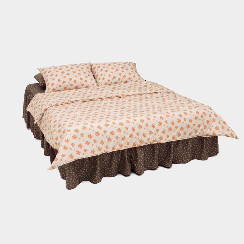 dormor(ドルモル)の「Dust-Free Maple Pattern - Orange Duvet Cover - Q size(Interior)」