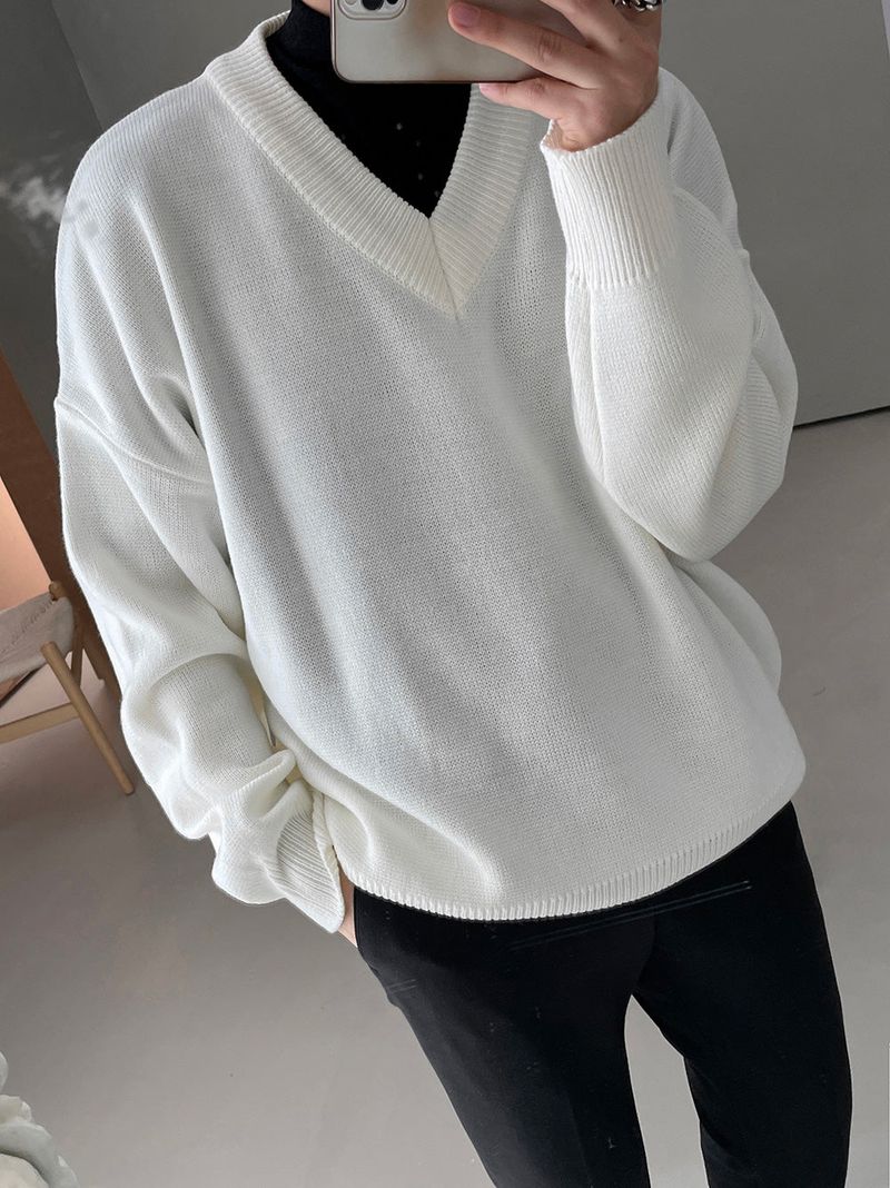 MJ Overfit Masion V Neck Knit (6color)