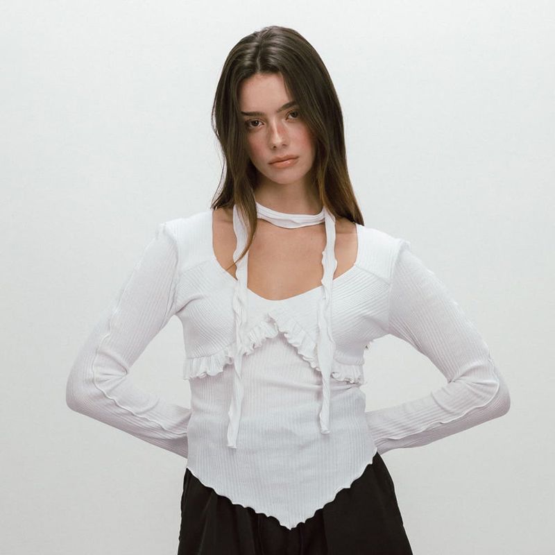WAVE TIE T-SHIRT / WHITE