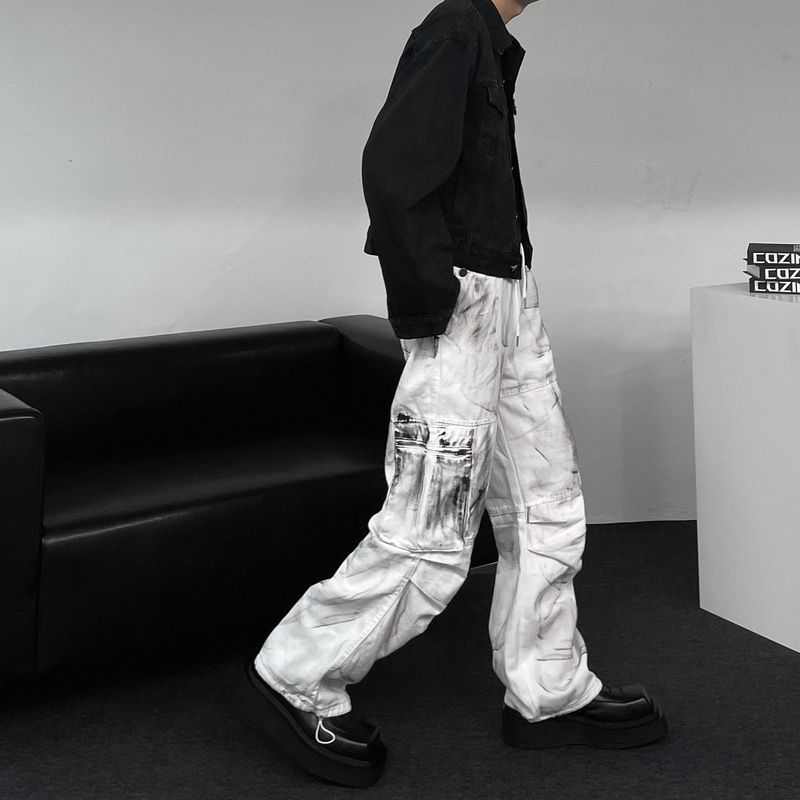 DV Dirty Parasuit White Cargo Pants