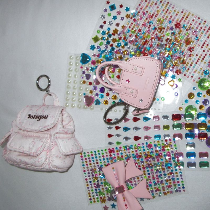 Tiny little bag Keyring L/PINK