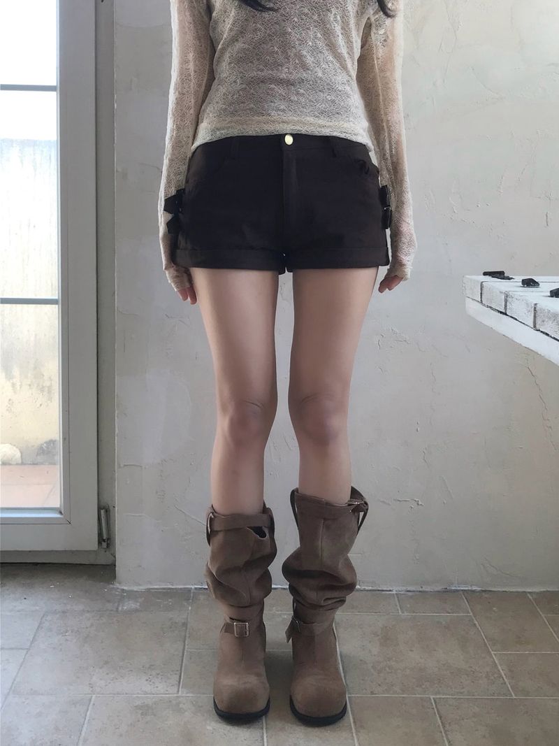 Bay Side Two Buckle Roll-up Short Pants