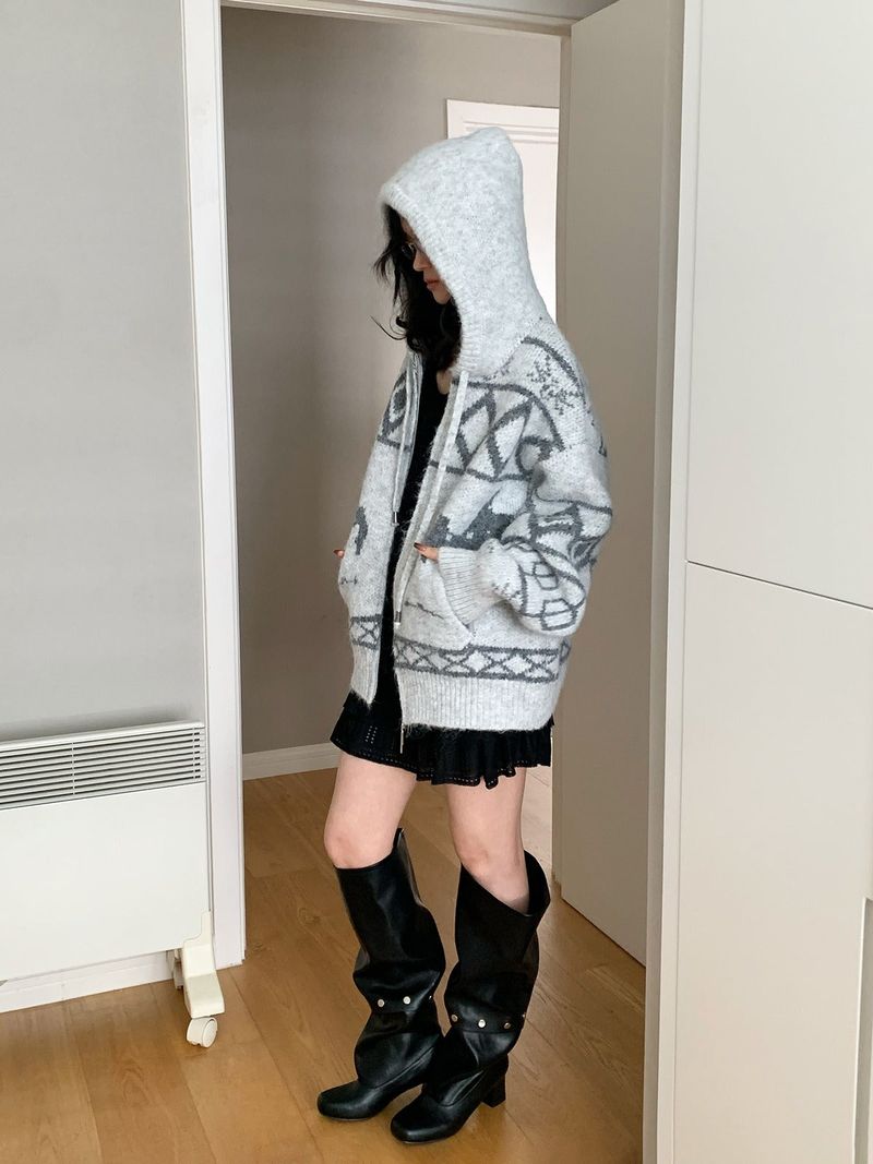 Heritage Hooded Knit Zip-Up