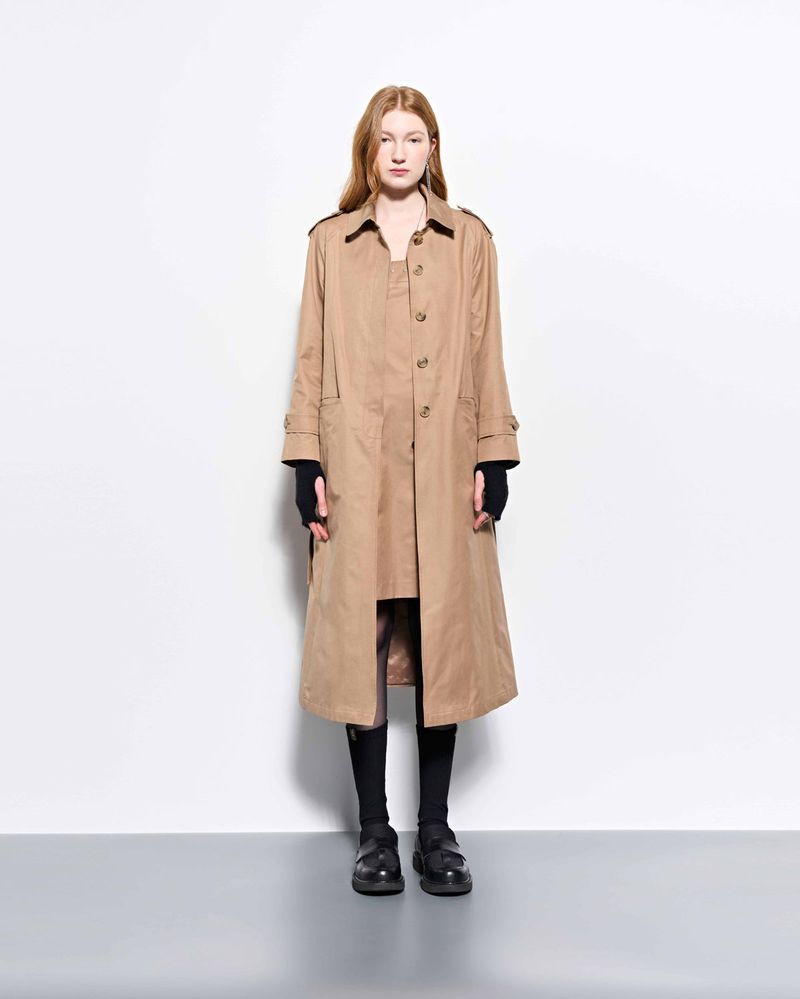 Throat Latch Trench Coat _ Beige